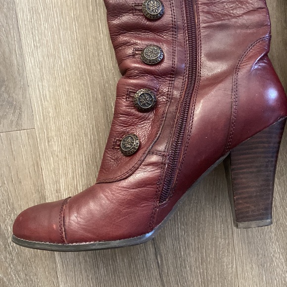 Miz Mooz Henley burgundy leather boots - Picture 3 of 16